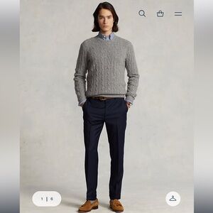 NWT! Lauren Ralph Lauren Slim Fit Wool Twill Trousers.